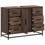 Armario lavabo baño madera ingeniería roble marrón 80x33x60 cm de , Muebles de baño - Ref: Foro24-849283, Precio: 119,64 €, D...