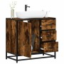 Mueble de baño para lavabo roble ahumado 65x33x60 cm de , Muebles de baño - Ref: Foro24-849276, Precio: 93,71 €, Descuento: %