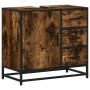 Mueble de baño para lavabo roble ahumado 65x33x60 cm de , Muebles de baño - Ref: Foro24-849276, Precio: 93,71 €, Descuento: %