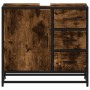 Mueble de baño para lavabo roble ahumado 65x33x60 cm de , Muebles de baño - Ref: Foro24-849276, Precio: 93,71 €, Descuento: %