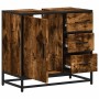 Mueble de baño para lavabo roble ahumado 65x33x60 cm de , Muebles de baño - Ref: Foro24-849276, Precio: 93,71 €, Descuento: %
