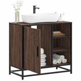Mueble de lavabo madera de ingeniería roble marrón 65x33x60 cm de , Muebles de baño - Ref: Foro24-849288, Precio: 78,21 €, De...