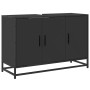 Armario de lavabo de baño madera ingeniería negro 90x33x60 cm de , Muebles de baño - Ref: Foro24-849269, Precio: 93,33 €, Des...