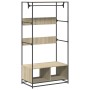 Armario de madera de ingeniería roble Sonoma 90x50x180 cm de , Organizadores de vestidores y perchas de barra - Ref: Foro24-8...