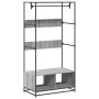 Armario de madera de ingeniería gris Sonoma 90x50x180 cm de , Organizadores de vestidores y perchas de barra - Ref: Foro24-84...