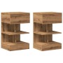 Mesitas noche 2 uds madera ingeniería roble artisian 40x35x65cm de , Mesitas de noche - Ref: Foro24-856751, Precio: 98,65 €, ...