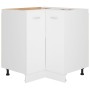 Armario inferior de esquina madera blanco 75,5x75,5x81,5 cm de vidaXL, Armarios de cocina - Ref: Foro24-802489, Precio: 108,8...