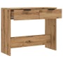 Mesa consola madera de ingeniería roble artesanal 90x36x75 cm de , Mesas auxiliares - Ref: Foro24-856946, Precio: 69,87 €, De...