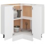 Armario inferior de esquina madera blanco 75,5x75,5x81,5 cm de vidaXL, Armarios de cocina - Ref: Foro24-802489, Precio: 108,8...