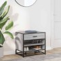 Banco zapatero madera de ingeniería gris sonoma 60x40x53,5 cm de , Bancos para recibidores y almacenamiento - Ref: Foro24-849...