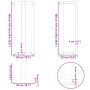 Patas mesa bar forma T 2 uds acero antracita 50x35x(100-101)cm de , Patas para mesas - Ref: Foro24-4013090, Precio: 144,51 €,...