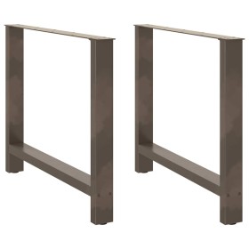 Patas para mesa de centro de acero natural 2 uds 100x(72-73) cm de , Patas para mesas - Ref: Foro24-4013323, Precio: 110,32 €...