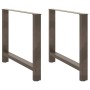 Patas para mesa de centro de acero natural 2 uds 100x(72-73) cm de , Patas para mesas - Ref: Foro24-4013323, Precio: 110,32 €...