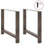 Patas para mesa de centro de acero natural 2 uds 100x(72-73) cm de , Patas para mesas - Ref: Foro24-4013323, Precio: 110,32 €...