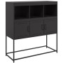 Aparador de acero laminado en frío negro 100,5x39x107 cm de , Aparadores - Ref: Foro24-846590, Precio: 127,66 €, Descuento: %