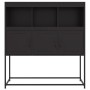 Aparador de acero laminado en frío negro 100,5x39x107 cm de , Aparadores - Ref: Foro24-846590, Precio: 127,66 €, Descuento: %