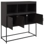 Aparador de acero laminado en frío negro 100,5x39x107 cm de , Aparadores - Ref: Foro24-846590, Precio: 127,66 €, Descuento: %