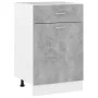 Concrete gray plywood lower drawer cabinet 50x46x81.5cm by vidaXL, Kitchen cabinets - Ref: Foro24-801224, Price: 101,68 €, Di...