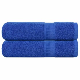 Toallas de ducha 2 uds 100% algodón azul 70x140 cm 360 gsm de , Toallas - Ref: Foro24-136713, Precio: 27,59 €, Descuento: %