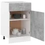 Concrete gray plywood lower drawer cabinet 50x46x81.5cm by vidaXL, Kitchen cabinets - Ref: Foro24-801224, Price: 101,68 €, Di...