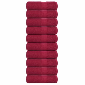 Toallas 10 uds 100% algodón burdeos 30x30 cm 360 gsm de , Toallas - Ref: Foro24-136730, Precio: 18,17 €, Descuento: %