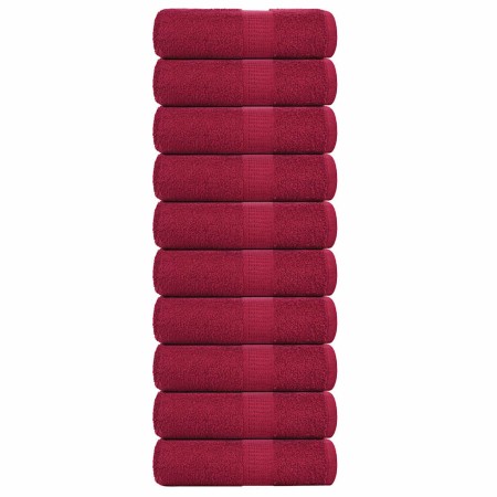 Toallas 10 uds 100% algodón burdeos 30x30 cm 360 gsm de , Toallas - Ref: Foro24-136730, Precio: 18,17 €, Descuento: %