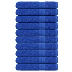 Toallas 10 uds 100% algodón azul 100x200 cm 600 gsm de , Toallas - Ref: Foro24-136724, Precio: 139,90 €, Descuento: %