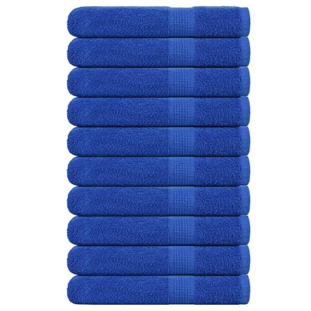 Toallas 10 uds 100% algodón azul 100x200 cm 600 gsm de , Toallas - Ref: Foro24-136724, Precio: 139,90 €, Descuento: %
