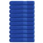 Toallas 10 uds 100% algodón azul 100x200 cm 600 gsm de , Toallas - Ref: Foro24-136724, Precio: 139,90 €, Descuento: %