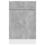 Concrete gray plywood lower drawer cabinet 50x46x81.5cm by vidaXL, Kitchen cabinets - Ref: Foro24-801224, Price: 101,68 €, Di...