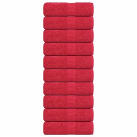 Toallas invitados 10 uds 100% algodón rojo 30x50 cm 360 gsm de , Toallas - Ref: Foro24-136925, Precio: 27,09 €, Descuento: %
