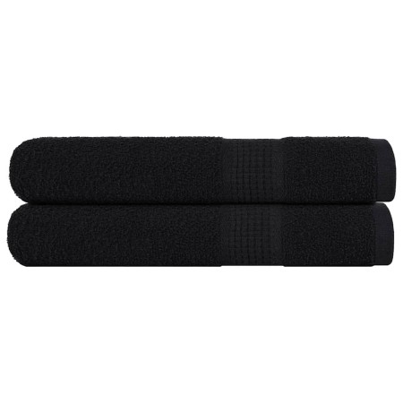 Toallas de sauna 2 uds 100% algodón negro 80x200 cm 360 gsm de , Toallas - Ref: Foro24-136959, Precio: 35,96 €, Descuento: %