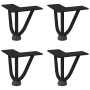 Patas de mesa tipo horquilla 4 unidades acero macizo negro 10cm de , Patas para mesas - Ref: Foro24-4012428, Precio: 33,63 €,...