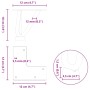 Patas de mesa tipo horquilla 4 unidades acero macizo negro 10cm de , Patas para mesas - Ref: Foro24-4012428, Precio: 33,63 €,...