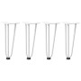 Patas de mesa tipo horquilla 4 uds acero macizo blanco 30 cm de , Patas para mesas - Ref: Foro24-4012437, Precio: 47,65 €, De...