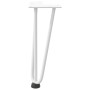 Patas de mesa tipo horquilla 4 uds acero macizo blanco 30 cm de , Patas para mesas - Ref: Foro24-4012437, Precio: 47,65 €, De...