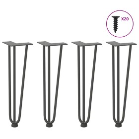 Patas de mesa tipo horquilla 4 uds acero macizo antracita 42 cm de , Patas para mesas - Ref: Foro24-4012442, Precio: 50,57 €,...