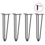 Patas de mesa tipo horquilla 4 uds acero macizo antracita 42 cm de , Patas para mesas - Ref: Foro24-4012442, Precio: 50,57 €,...