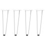 Patas de mesa tipo horquilla 4 uds acero macizo blanco 42 cm de , Patas para mesas - Ref: Foro24-4012421, Precio: 49,68 €, De...