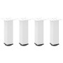 Patas para mesa de centro 4 uds acero blanco 30-32 cm de , Patas para mesas - Ref: Foro24-4012461, Precio: 60,26 €, Descuento: %