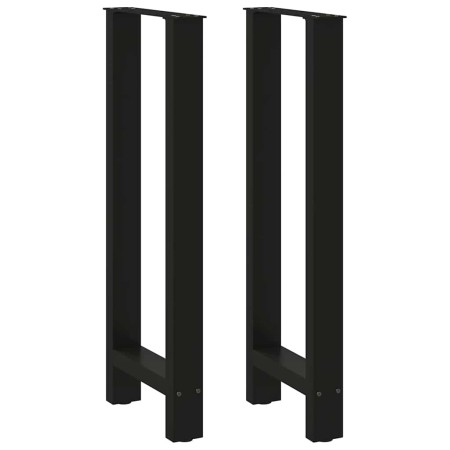 Patas de mesa de centro acero negro 2 uds 50x(100-101) cm de , Patas para mesas - Ref: Foro24-4013340, Precio: 134,83 €, Desc...