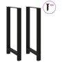Patas de mesa de centro acero negro 2 uds 60x(110-111) cm de , Patas para mesas - Ref: Foro24-4013356, Precio: 165,94 €, Desc...