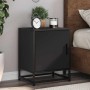 Mesita de noche madera ingeniería negro 40x31x50 cm metal de , Mesitas de noche - Ref: Foro24-848709, Precio: 38,95 €, Descue...