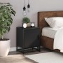 Mesita de noche madera ingeniería negro 40x31x50 cm metal de , Mesitas de noche - Ref: Foro24-848709, Precio: 38,95 €, Descue...