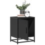 Mesita de noche madera ingeniería negro 40x31x50 cm metal de , Mesitas de noche - Ref: Foro24-848709, Precio: 38,95 €, Descue...