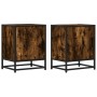Mesitas noche 2 uds madera ingeniería roble ahumado 40x31x50 cm de , Mesitas de noche - Ref: Foro24-848714, Precio: 64,96 €, ...