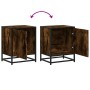 Mesitas noche 2 uds madera ingeniería roble ahumado 40x31x50 cm de , Mesitas de noche - Ref: Foro24-848714, Precio: 64,96 €, ...
