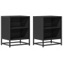 Mesitas de noche 2uds madera ingeniería negro 40x31x50 cm metal de , Mesitas de noche - Ref: Foro24-848700, Precio: 64,57 €, ...