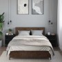 Mesitas de noche 2uds madera ingeniería negro 40x31x50 cm metal de , Mesitas de noche - Ref: Foro24-848700, Precio: 64,57 €, ...