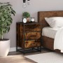 Mesita noche madera ingeniería roble ahumado 40x34,5x60cm metal de , Mesitas de noche - Ref: Foro24-848721, Precio: 61,29 €, ...